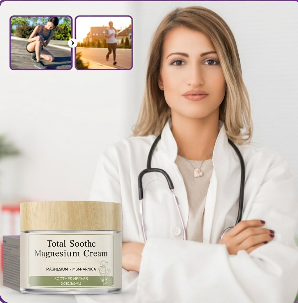 Dr. Karen Salazar holding a jar of Total Soothe Magnesium Cream